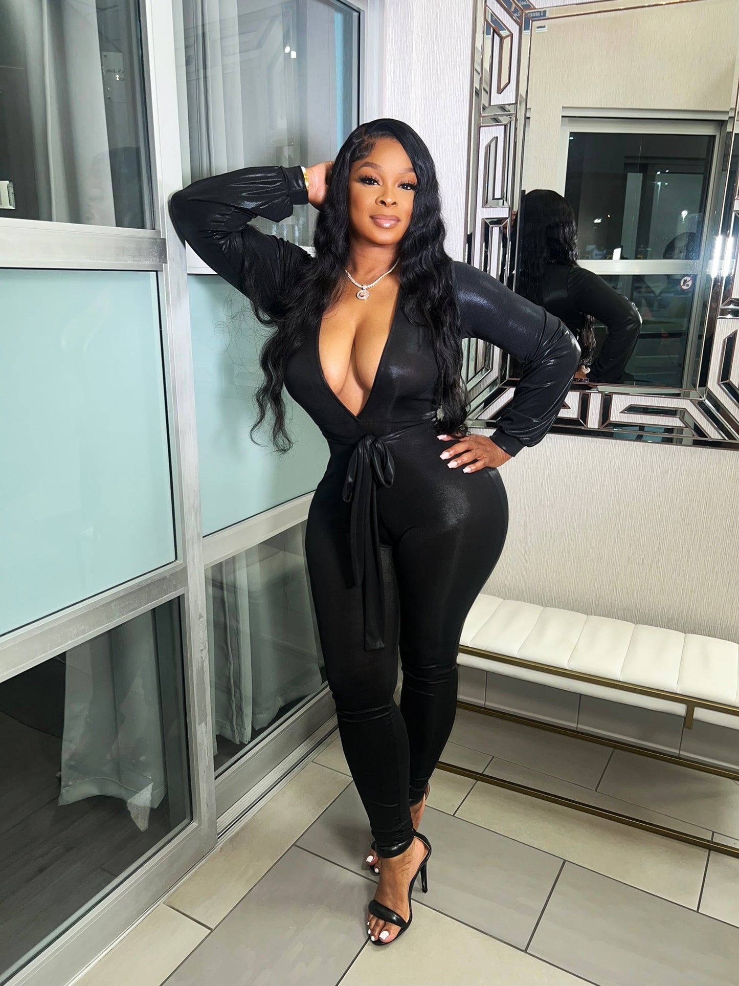 Liquid Black Jumpsuit