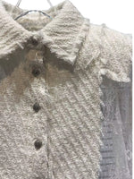 Tweed Button Up Lace Top