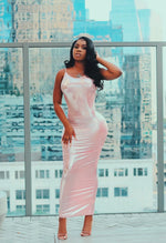 Light Pink metallic dress